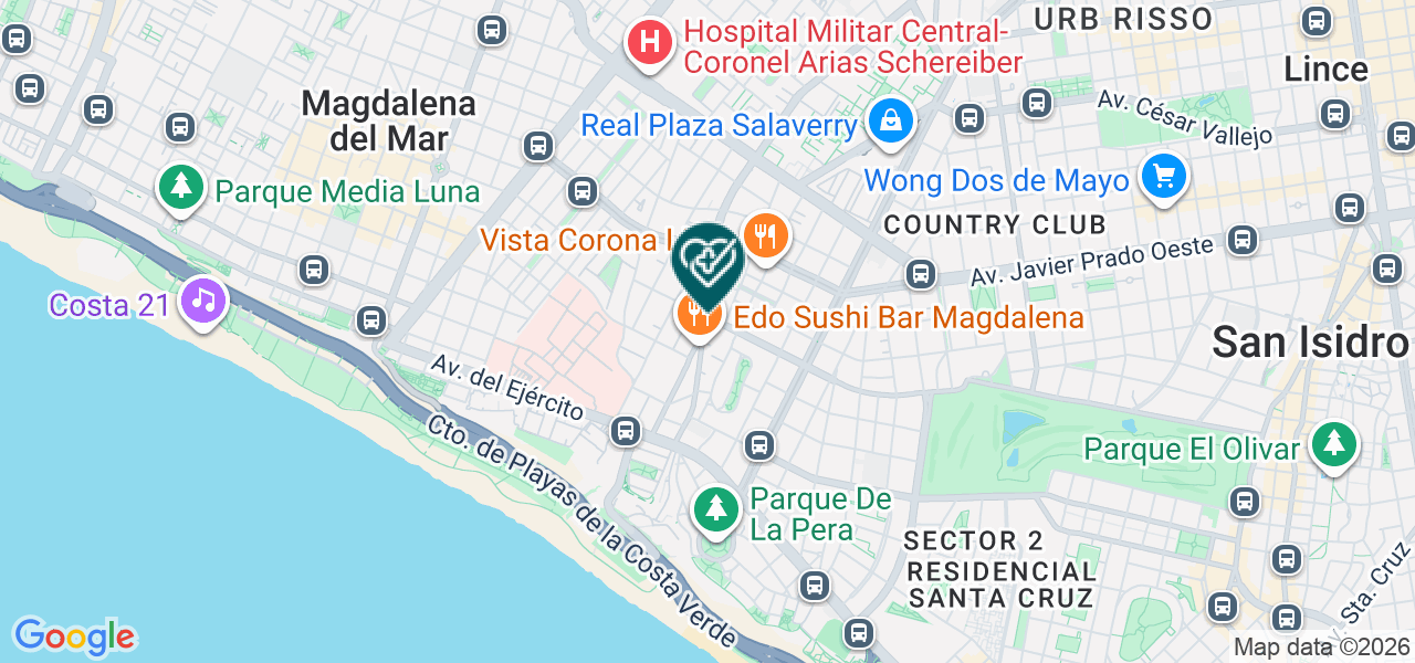 Mapa de Clinica Antonio Miroquesada