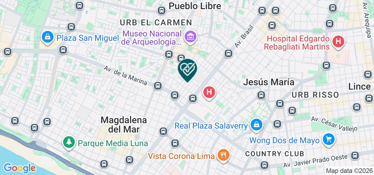 Mapa de Centro Medico de Apoyo en Hemodialisis