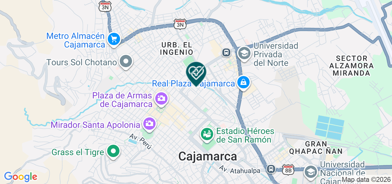 Mapa de Consultorio de Vacunacion Caritas Felices
