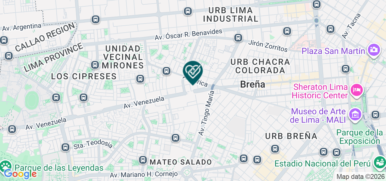 Mapa de Centro Medico Tu Brevete - S.A.C.