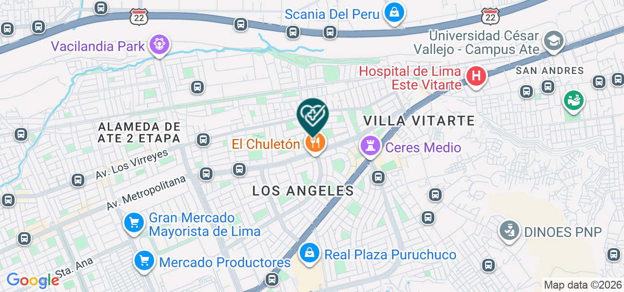 Mapa de Consultorios Medicos Virgen de Fatima