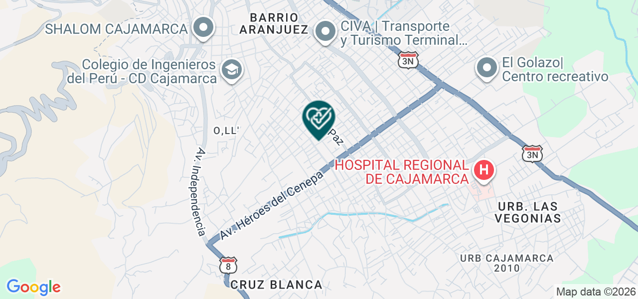 Mapa de Cuidados del Riñón Cajamarca