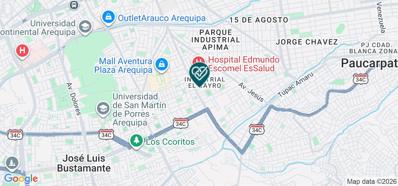 Mapa de Policlinico Juan Pablo Ii