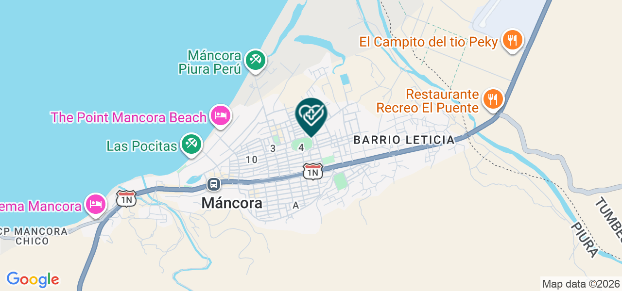 Mapa de Medical Center Mancora EIRL