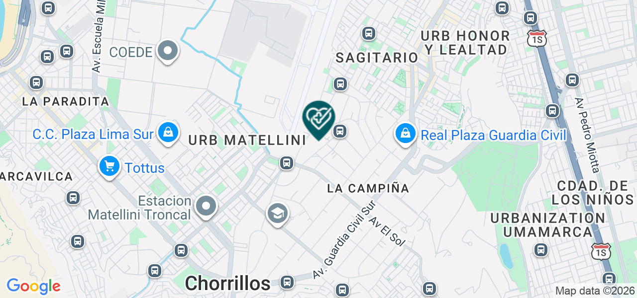 Mapa de Servicios Médicos Nefrocenter