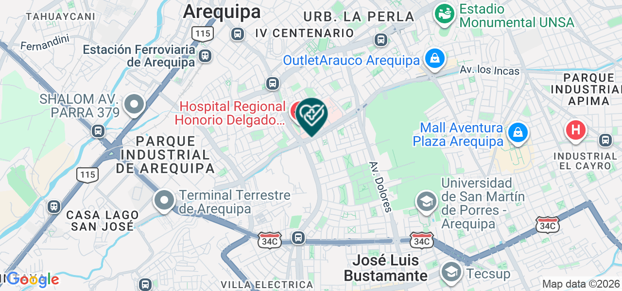Mapa de Clinica Urosur