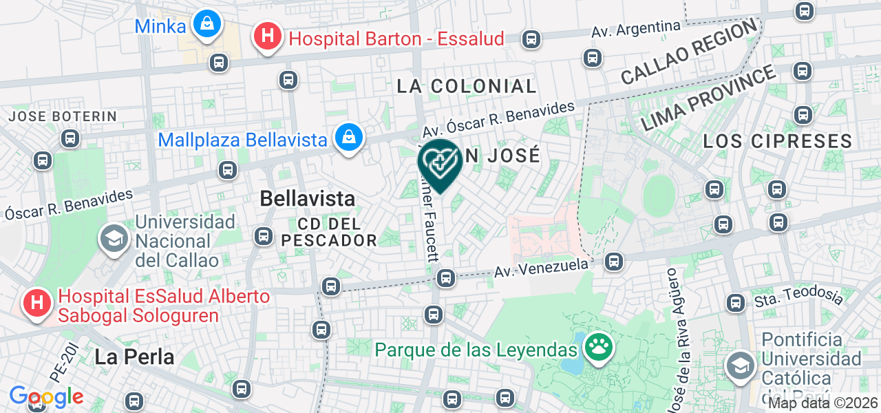 Mapa de Consultorio Óptica Bellavista