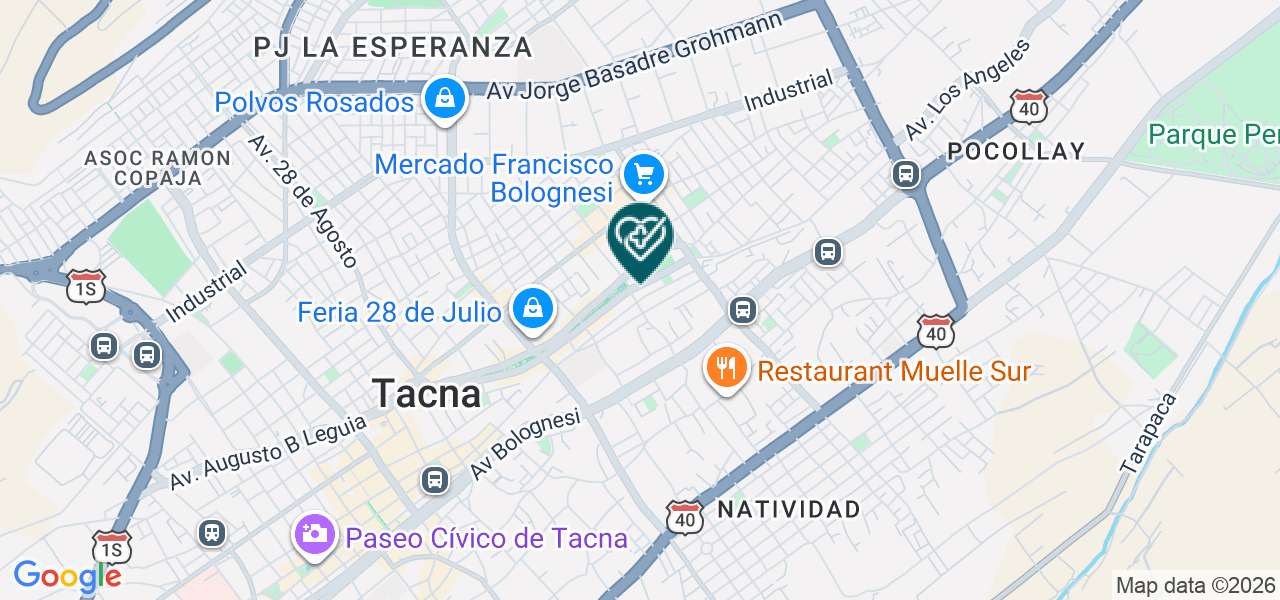 Mapa de Policlinico Rosa Ara