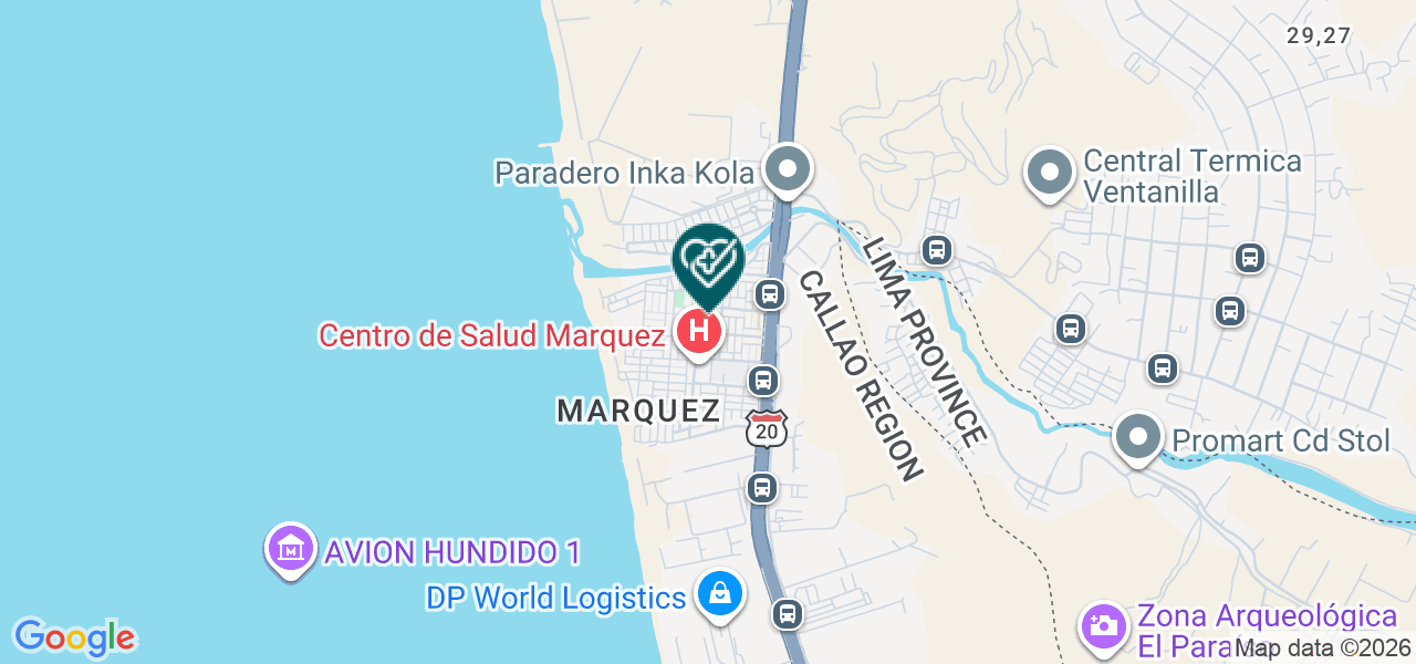 Mapa de Consultorios Medicos Medifem Salud