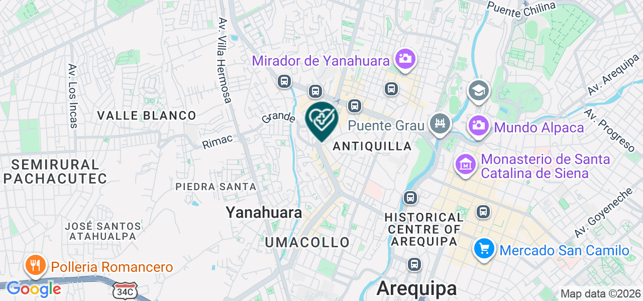 Mapa de Consultorio Especializado en Gastroenterologia Dr. Monje