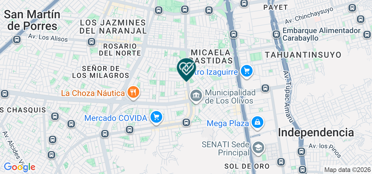 Mapa de Inppares los Olivos