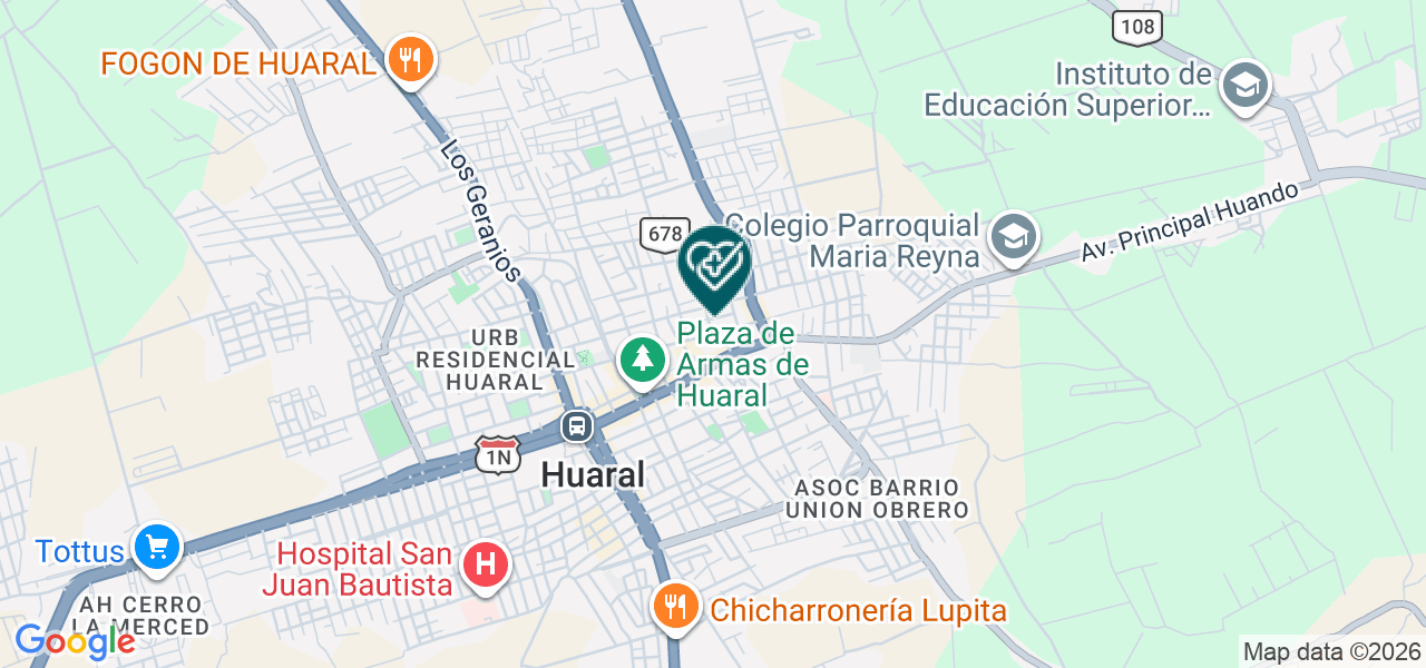 Mapa de Serlab Huaral