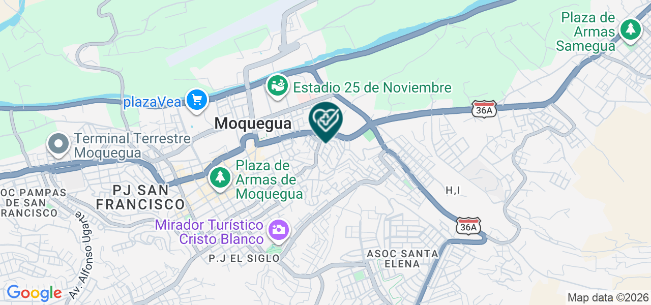 Mapa de Clinica Galeno Moquegua SAC