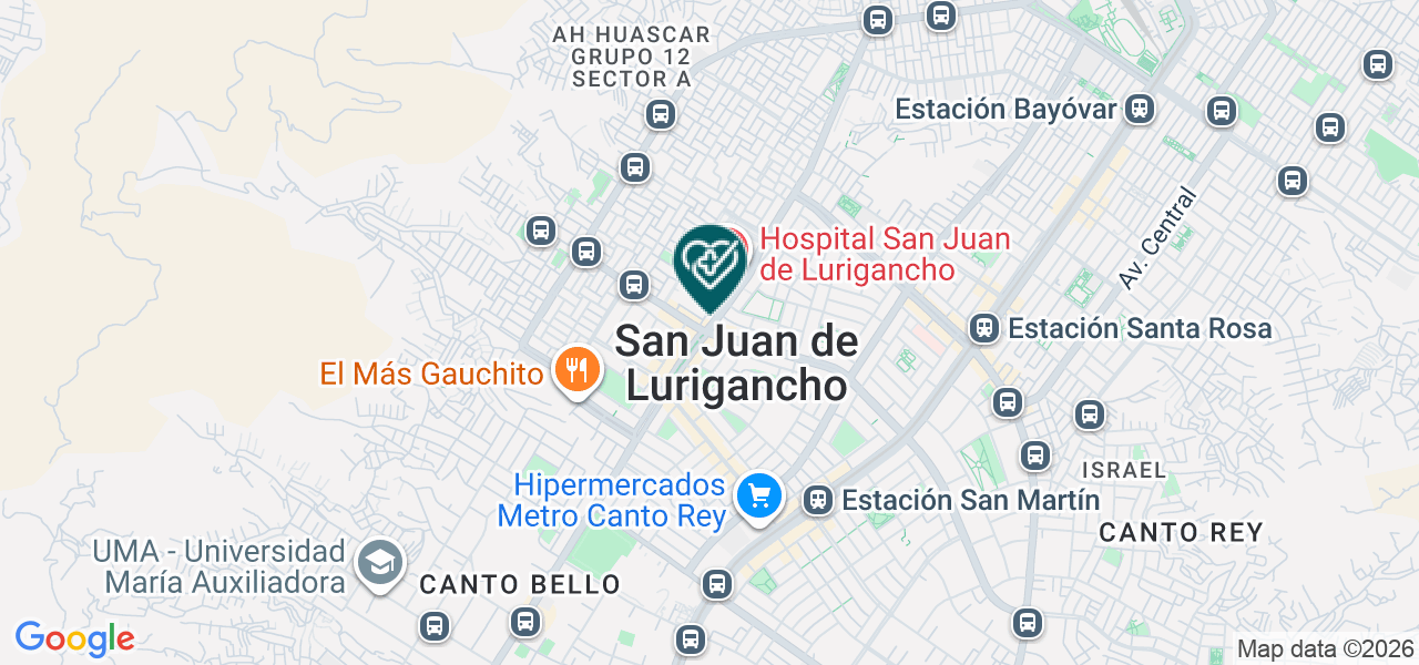 Mapa de Trauma Center Dr Pedraza