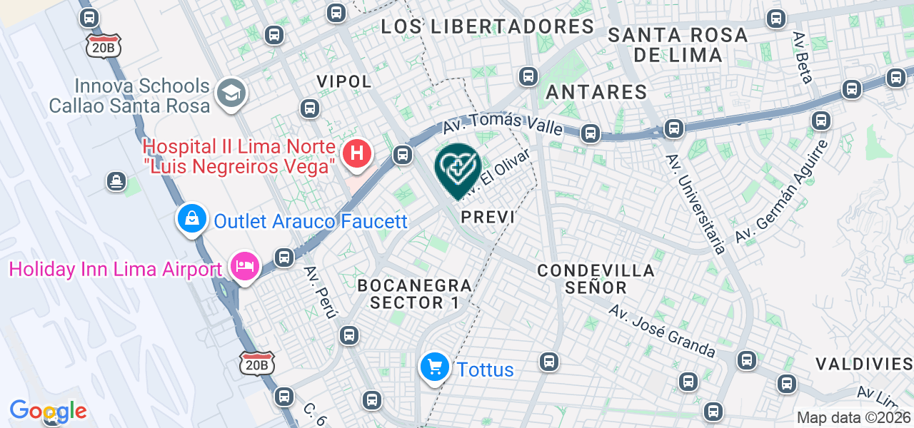 Mapa de Grupo Medico Valderrama