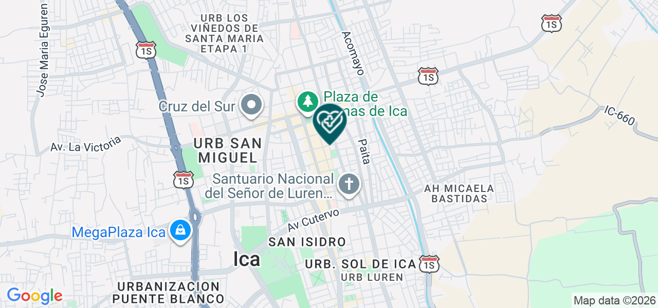 Mapa de Policlinico Reumatologico del Dr Octavio Avalos