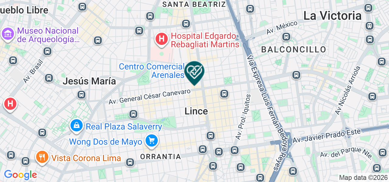 Mapa de Avila Vision Dental