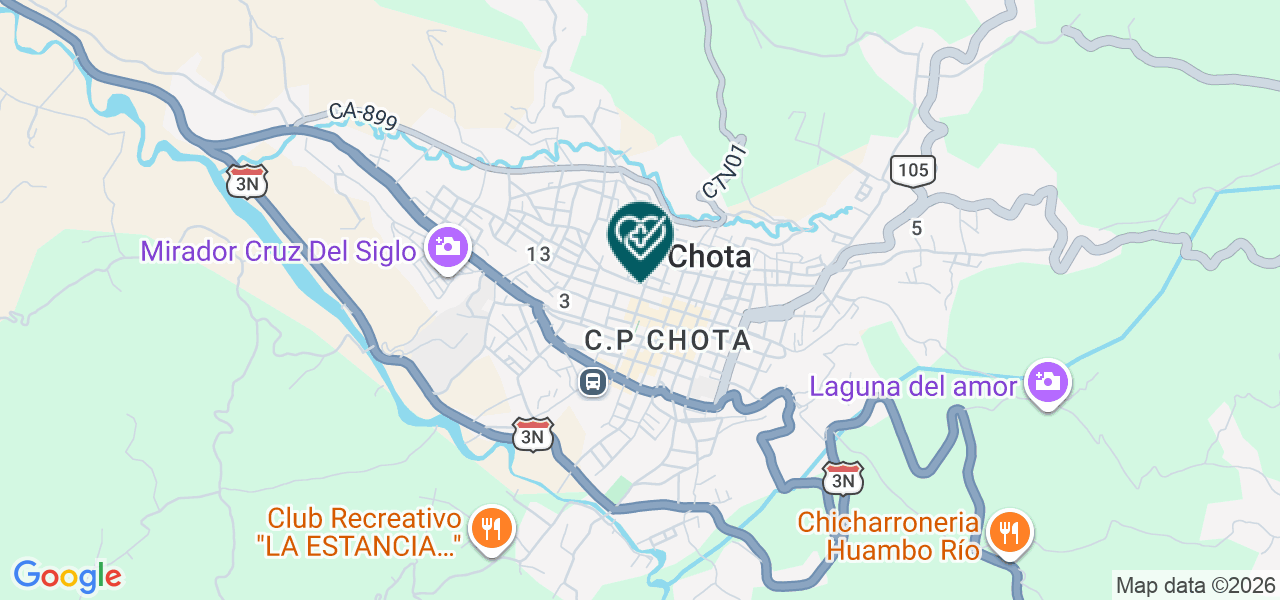 Mapa de Fisiosalud Chota