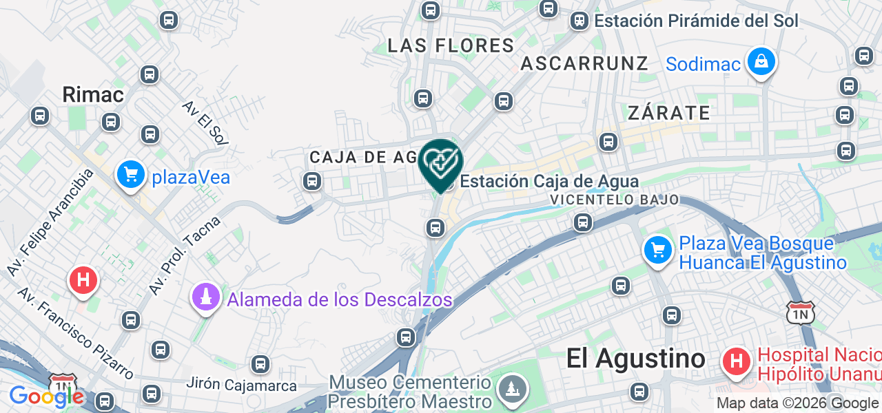 Mapa de Consultorios Pediátricos Especializados Divino Niño Jesús