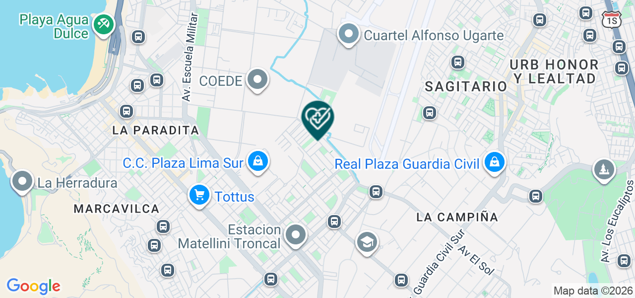 Mapa de Consultorio Medico Obstetrico Divina Misericordia