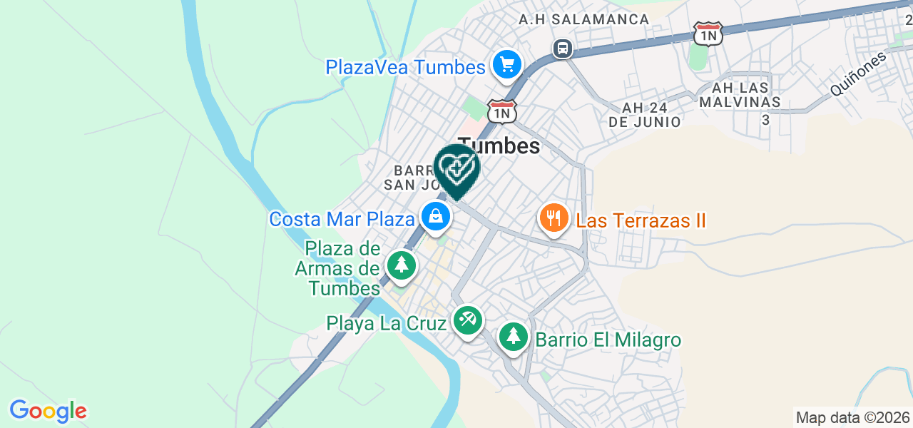 Mapa de Centro Odontologico Americano - Tumbes
