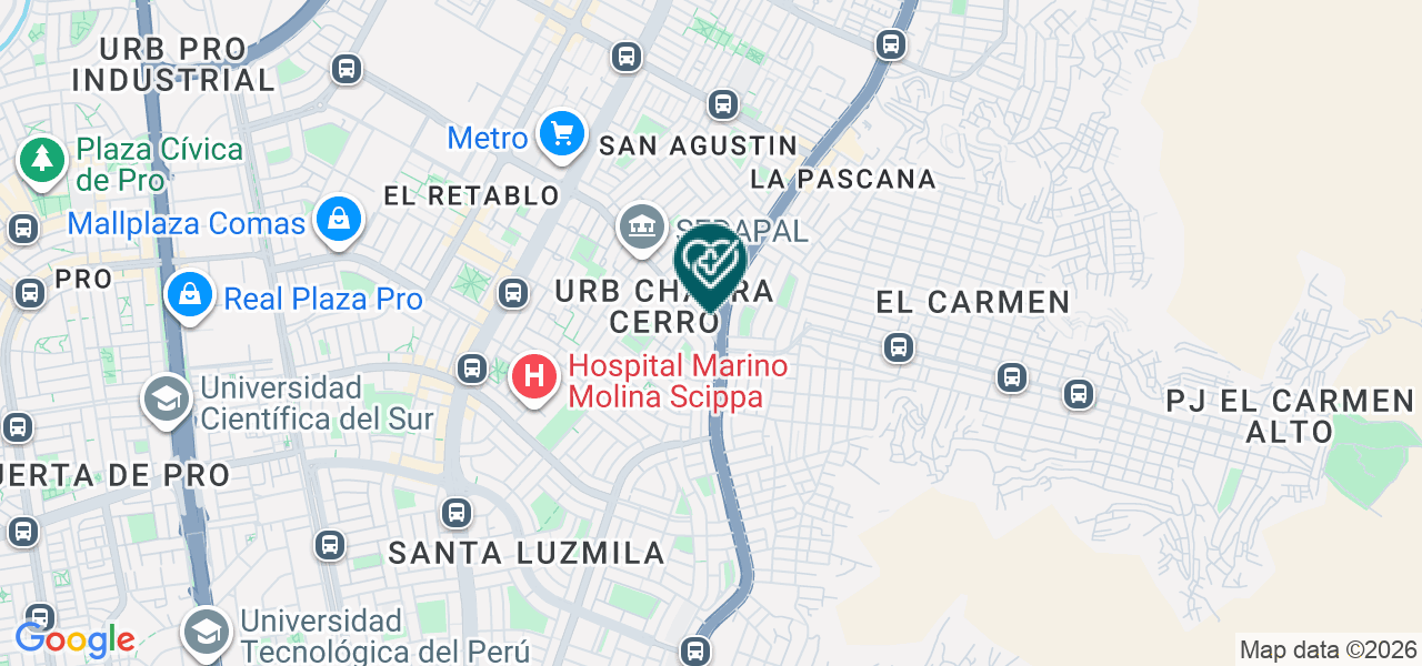 Mapa de Consultorio Odontológico Emadent