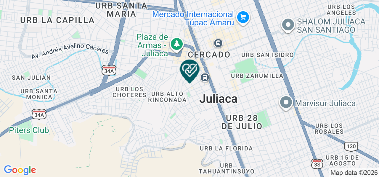 Mapa de Clinica San Pablo Juliaca