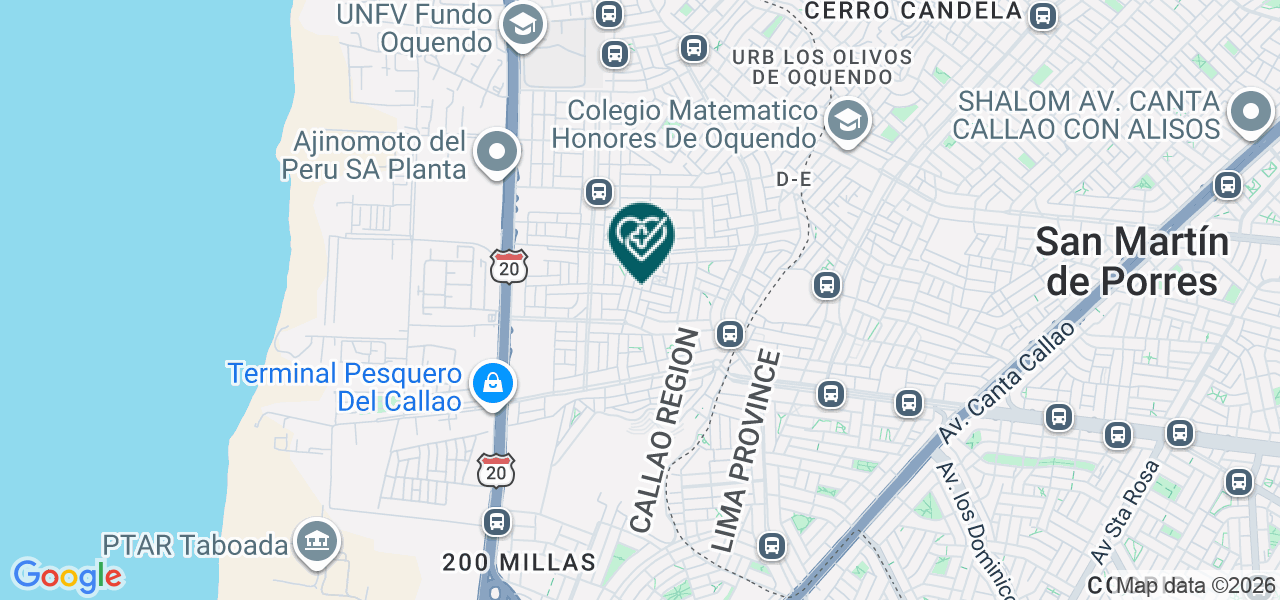 Mapa de Grupo Fe, Consultorios Especializados