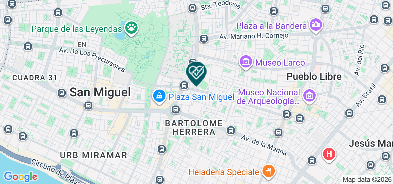 Mapa de Policlinico Green