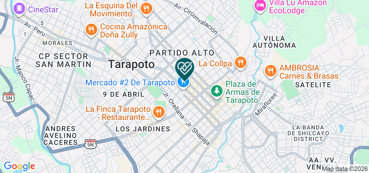 Mapa de Centro Optico Pajaten