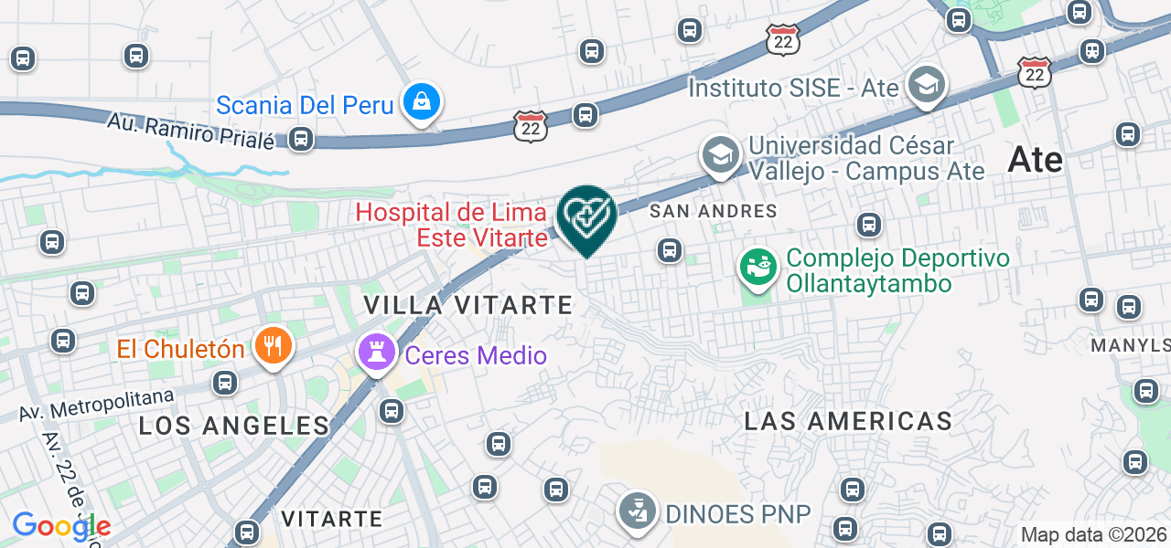 Mapa de Consultorios Especializados el Progreso
