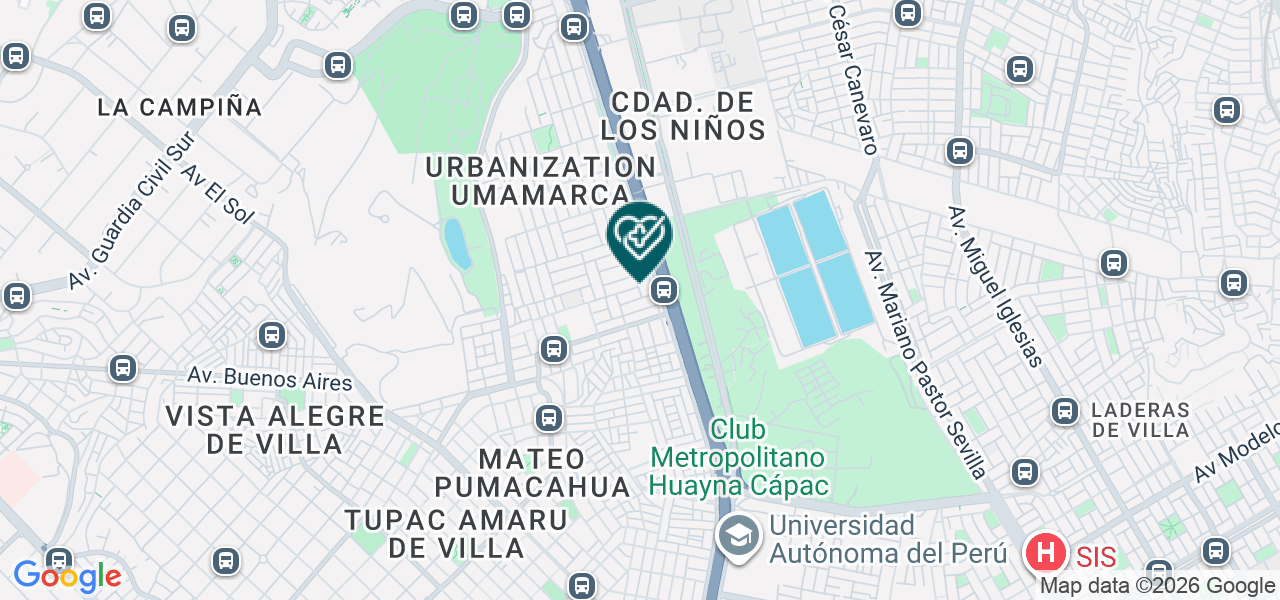 Mapa de Policlinico Condusalud America