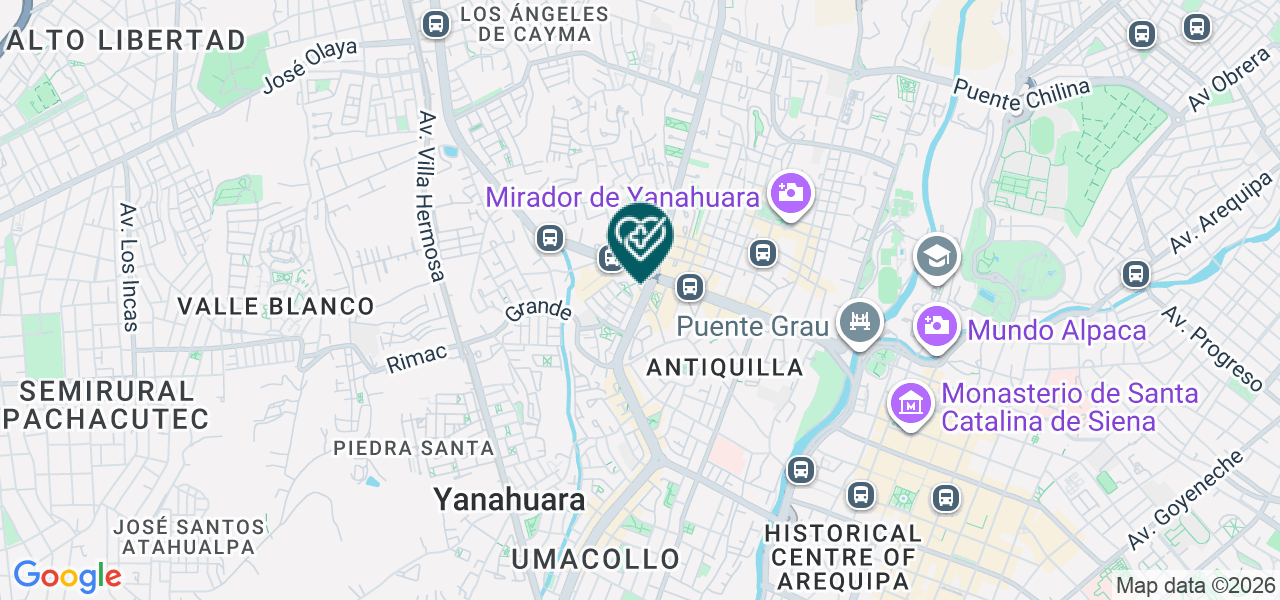 Mapa de Centro Ótico Jorge Oviedo - Sede Cayma