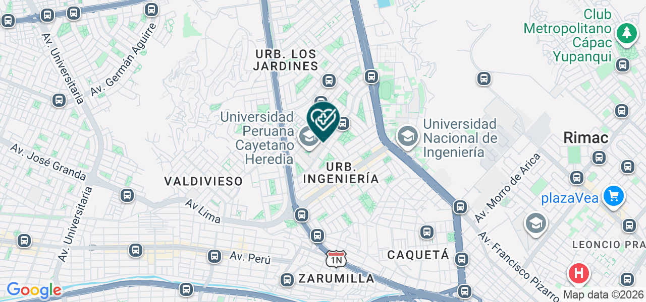 Mapa de Unidad Mental de la Clínica Médica Cayetano Heredia