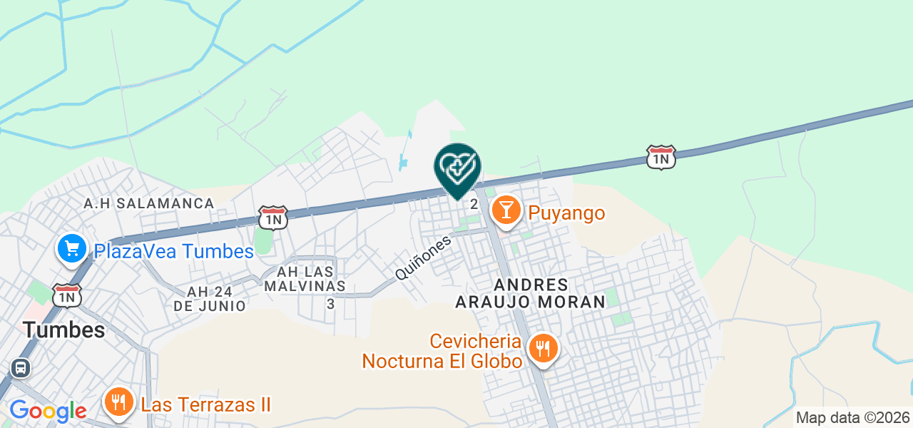 Mapa de Centro Traumatologico del Norte