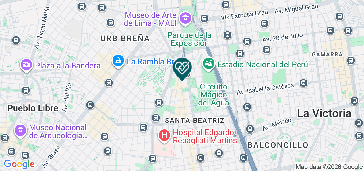 Mapa de Centro Medico de Ayuda Diagnostica