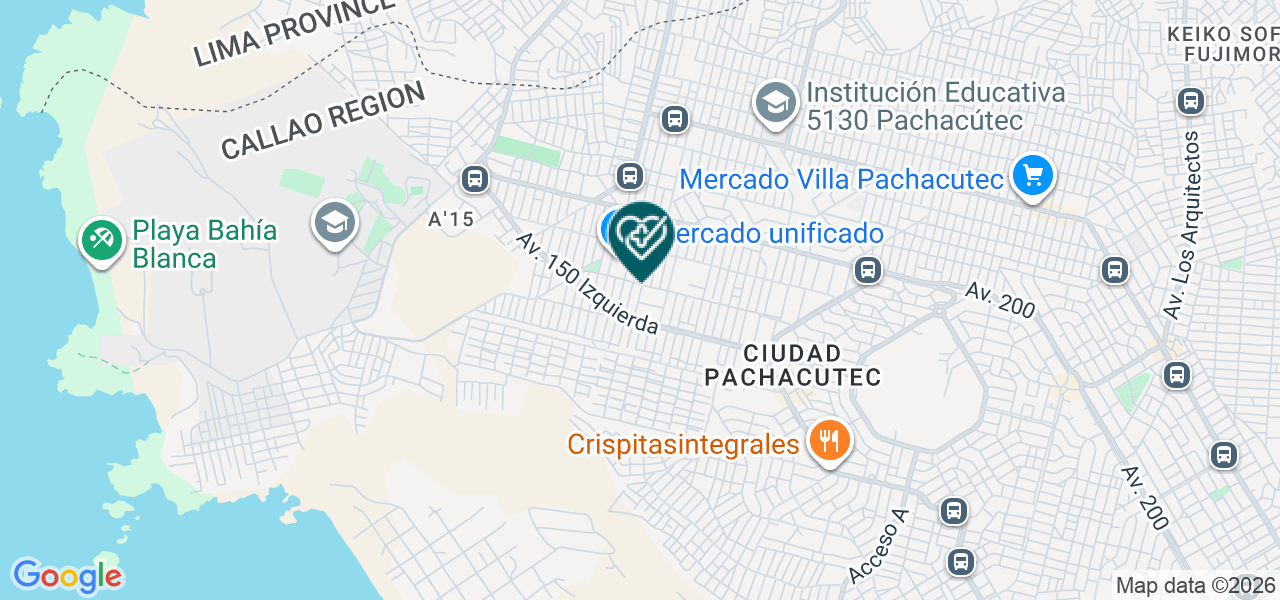 Mapa de Consultorios Medicos San Francisco Solano