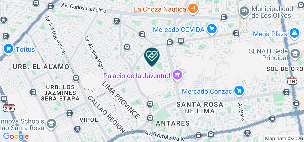 Mapa de Consultorio Dental Dr. Fernando Lara
