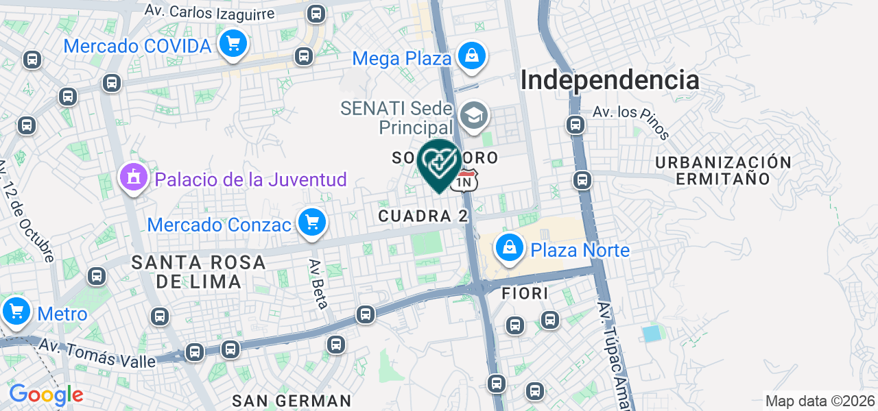 Mapa de Servicios Médicos y Ontológicos Corazón de Jesus S.A.C.
