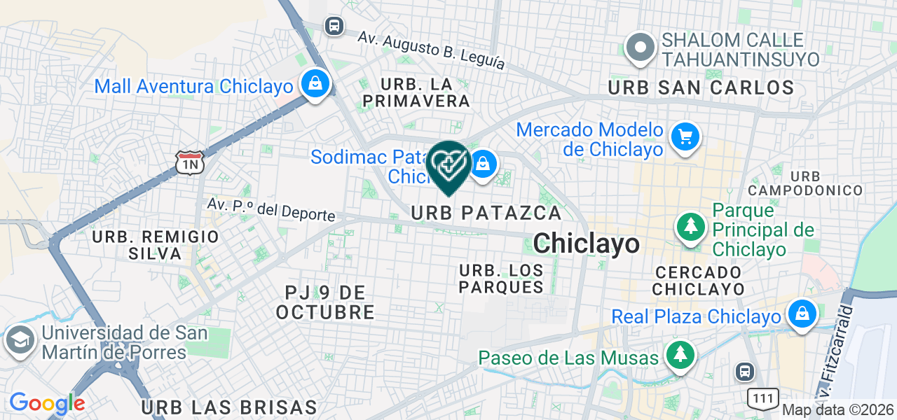 Mapa de Inkamay Salud Chiclayo