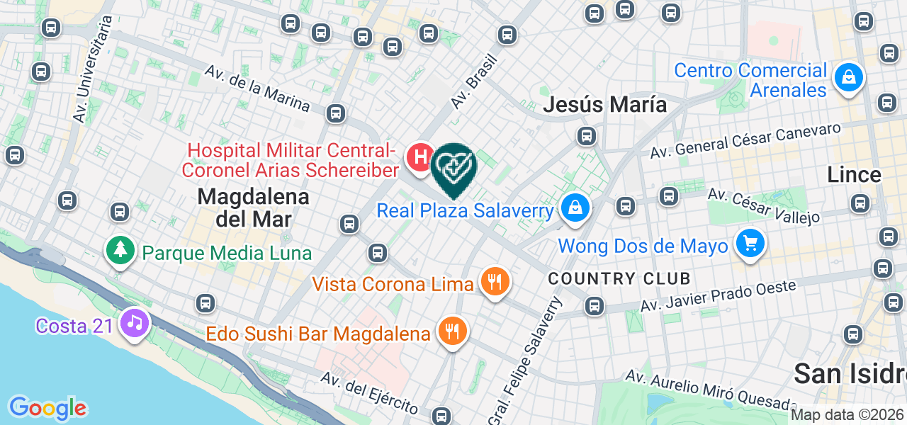 Mapa de Centro Estetico Internacional Larios S.A.C
