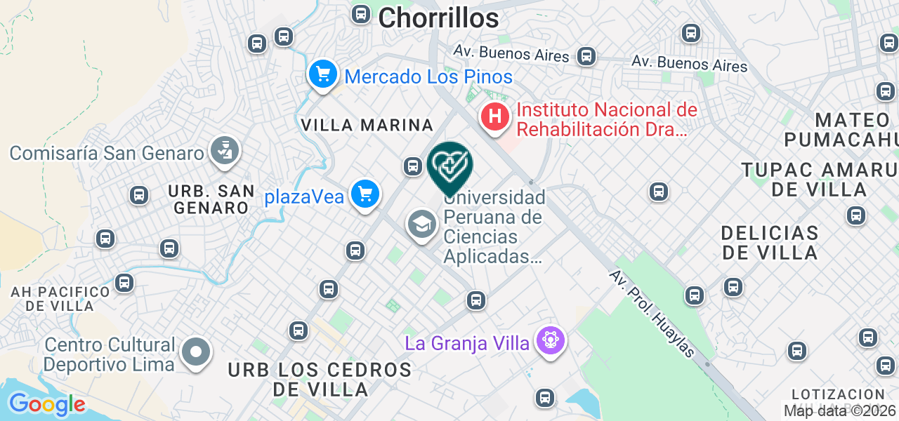 Mapa de Atención Primaria de Salud (consultorio de Enfermeria)