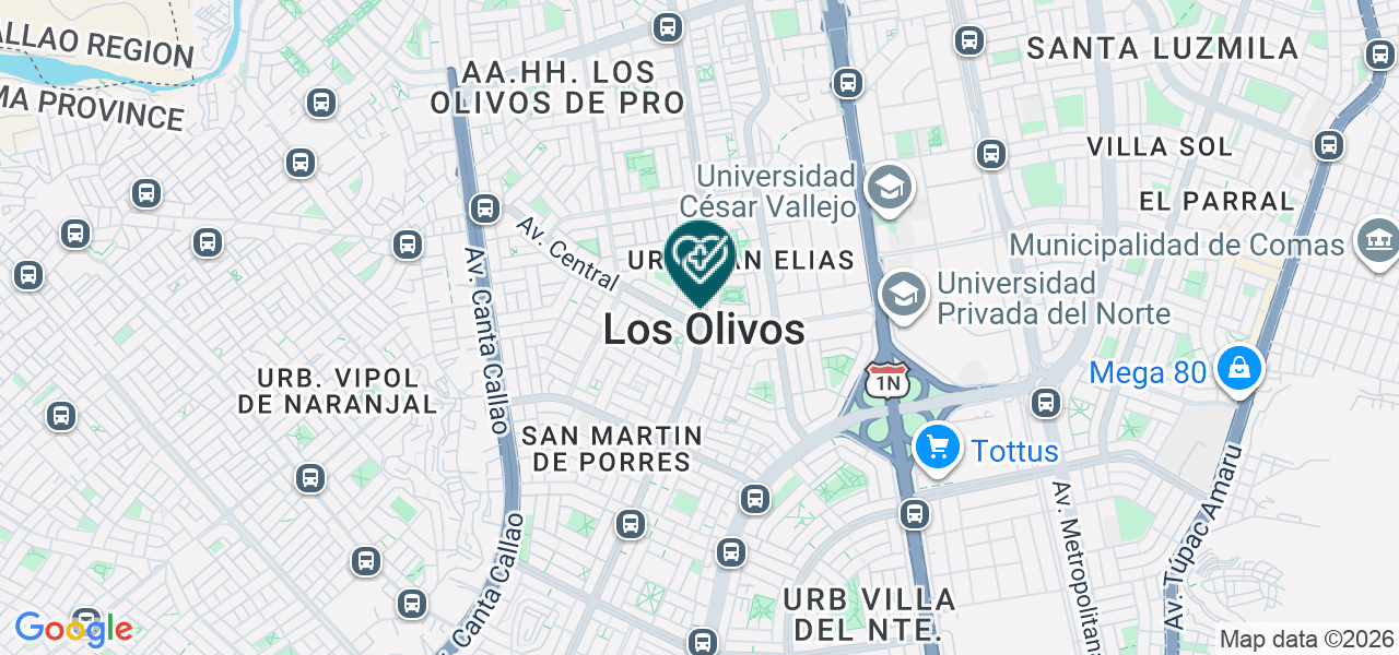Mapa de Gynemedic Norte