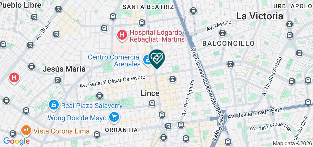 Mapa de Clinica de Ojos D´opeluce