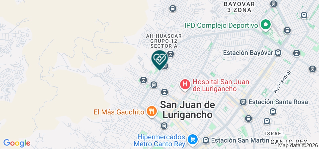Mapa de Instituto de Investigacion Nutricional