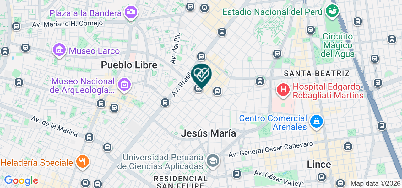 Mapa de Consultorio Dental Dra. Beatriz Davila Nuñez