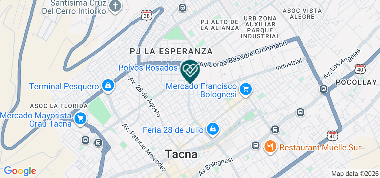 Mapa de Consultorio Obstétrico "san Andrés