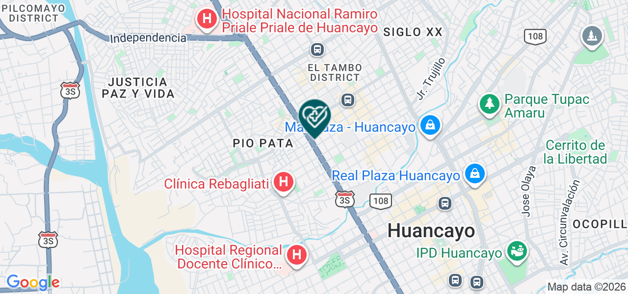 Mapa de Clínica Especializada Miranda