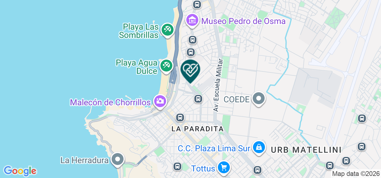 Mapa de Policlinico Chorrillos