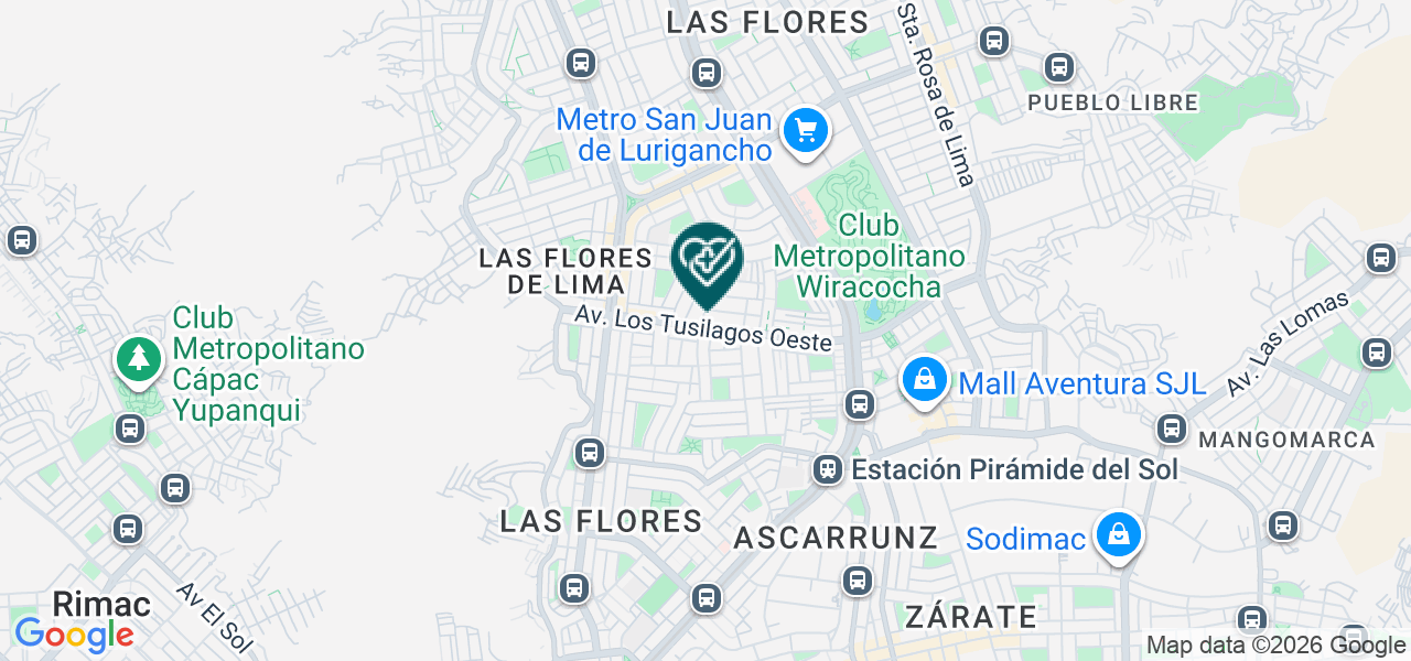Mapa de Consultorios Médicos Especializados Dra. Chiroque